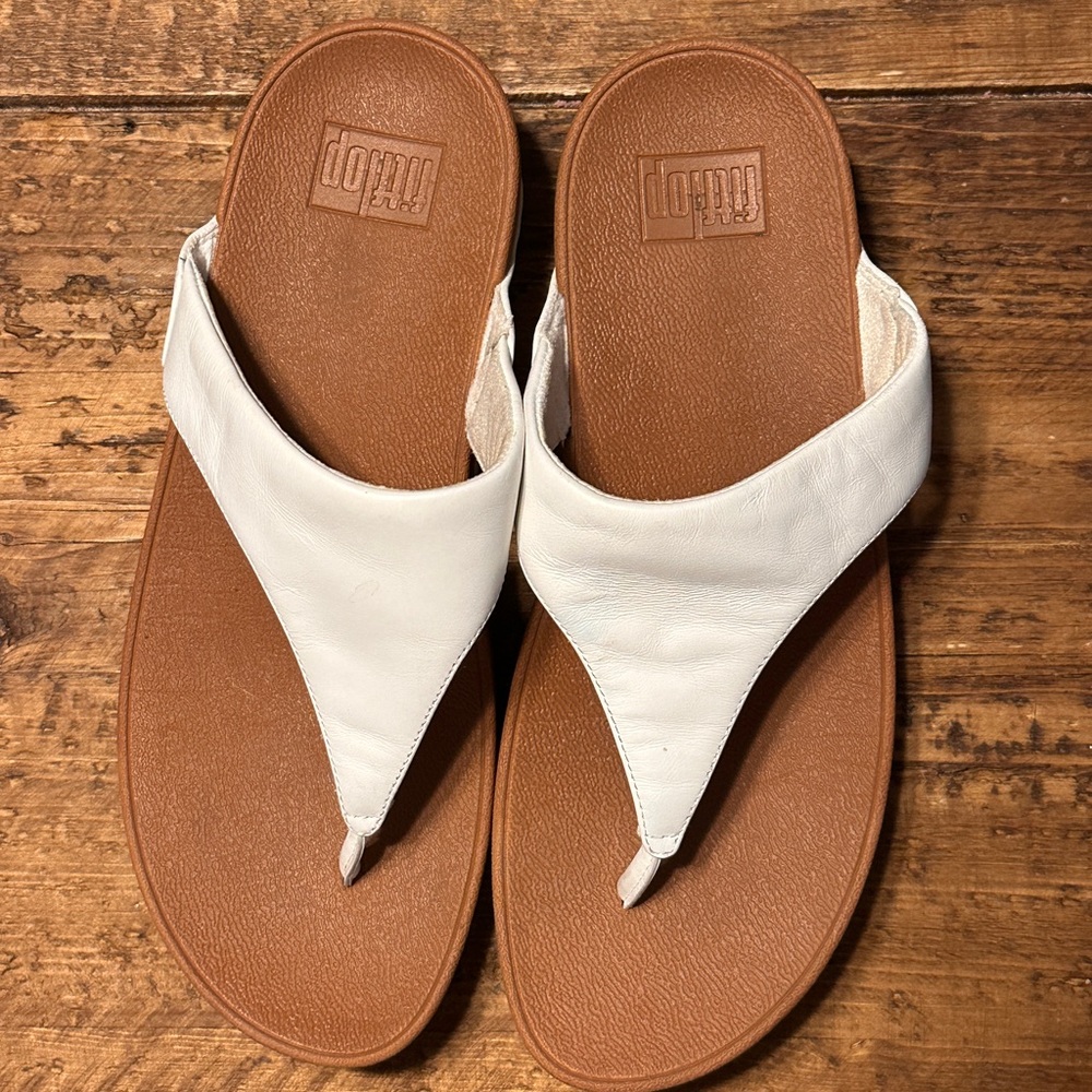 Fitflop White and Tan Sandals